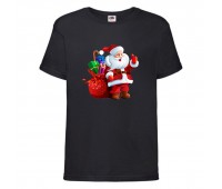  Футболка детская Новый Год (New Year) черная (0003-black) размер 140 см