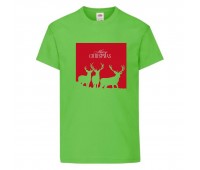  Футболка детская Новый Год (New Year) светло-зеленая (0010-green) размер 104 см