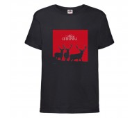  Футболка детская Новый Год (New Year) черная (0010-black) размер 164 см