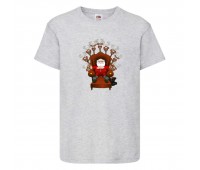  Футболка детская Новый Год (New Year) серая (0012-gray) размер 164 см