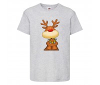  Футболка детская Новый Год (New Year) серая (0015-gray) размер 104 см