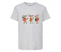  Футболка детская Новый Год (New Year) серая (0017-gray) размер 152 см