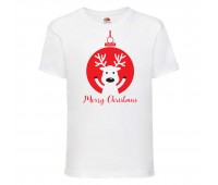  Футболка детская Новый Год (New Year) белая (0019-white) размер 104 см