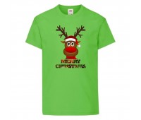  Футболка детская Новый Год (New Year) светло-зеленая (0022-green) размер 104 см