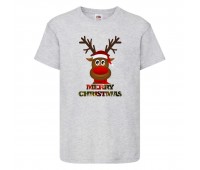  Футболка детская Новый Год (New Year) серая (0022-gray) размер 152 см