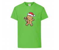  Футболка детская Новый Год (New Year) светло-зеленая (0026-green) размер 104 см