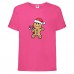  Футболка детская Новый Год (New Year) розовая (0026-pink) размер 140 см