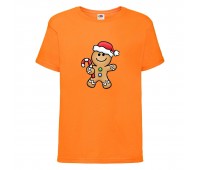  Футболка детская Новый Год (New Year) оранжевая (0026-orange) размер 104 см