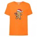  Футболка детская Новый Год (New Year) оранжевая (0026-orange) размер 104 см
