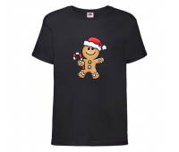  Футболка детская Новый Год (New Year) черная (0026-black) размер 152 см