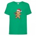  Футболка детская Новый Год (New Year) зеленая (0026-green) размер 164 см