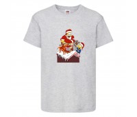  Футболка детская Новый Год (New Year) серая (0028-gray) размер 104 см