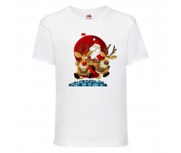  Футболка детская Новый Год (New Year) белая (0034-white) размер 104 см