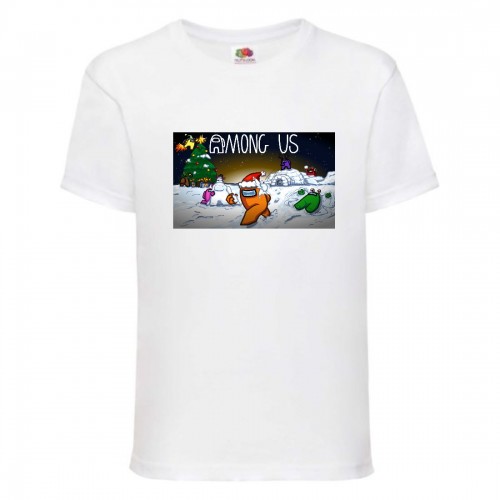 Футболка детская Амонг АС 009 (Among US) белая (among-us-009-white) 128 см Футболка детская Амонг АС 009 (Among US) белая (among-us-009-white) 128 см