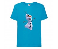 Футболка детская Холодное сердце 001 (Frozen) синяя (FRH blu 001) 98 см