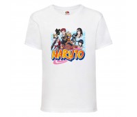 Футболка детская Наруто 024 (Naruto) белая (NAR wh 024) 152 см