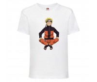 Футболка детская Наруто 033 (Naruto) белая (NAR wh 033) 128 см