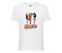 Футболка детская Наруто 041 (Naruto) белая (NAR wh 041) 128 см