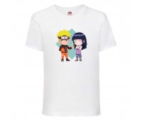 Футболка детская Наруто 061 (Naruto) белая (NAR wh 061) 128 см