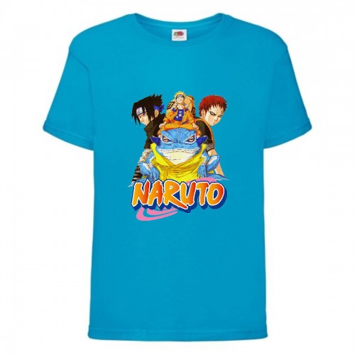 Футболка детская Наруто 001 (Naruto) голубая (NAR lblu 001) 152 см Футболка детская Наруто 001 (Naruto) голубая (NAR lblu 001) 152 см