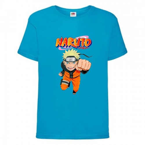 Футболка детская Наруто 007 (Naruto) голубая (NAR lblu 007) 128 см Футболка детская Наруто 007 (Naruto) голубая (NAR lblu 007) 128 см