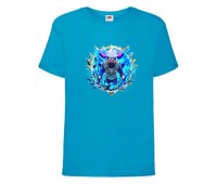 Футболка детская Наруто 011 (Naruto) голубая (NAR lblu 011) 128 см