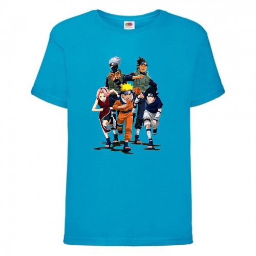 Футболка детская Наруто 025 (Naruto) голубая (NAR lblu 025) 140 см Футболка детская Наруто 025 (Naruto) голубая (NAR lblu 025) 140 см