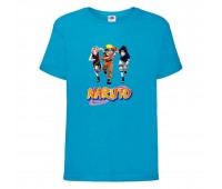 Футболка детская Наруто 041 (Naruto) голубая (NAR lblu 041) 128 см
