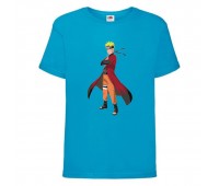 Футболка детская Наруто 046 (Naruto) голубая (NAR lblu 046) 128 см