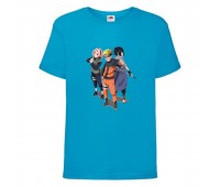 Футболка детская Наруто 053 (Naruto) голубая (NAR lblu 053) 128 см