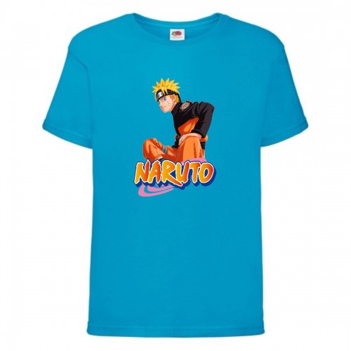 Футболка детская Наруто 054 (Naruto) голубая (NAR lblu 054) 128 см Футболка детская Наруто 054 (Naruto) голубая (NAR lblu 054) 128 см