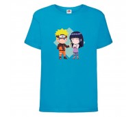 Футболка детская Наруто 061 (Naruto) голубая (NAR lblu 061) 128 см