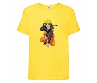 Футболка детская Наруто 045 (Naruto) желтая (NAR yel 045) 128 см