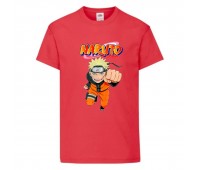 Футболка детская Наруто 007 (Naruto) красная (NAR rd 007) 164 см