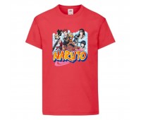 Футболка детская Наруто 024 (Naruto) красная (NAR rd 024) 152 см
