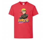 Футболка детская Наруто 035 (Naruto) красная (NAR rd 035) 140 см
