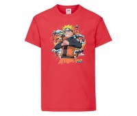 Футболка детская Наруто 055 (Naruto) красная (NAR rd 055) 140 см