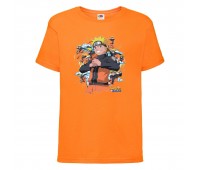 Футболка детская Наруто 055 (Naruto) оранжевая (NAR orn 055) 164 см