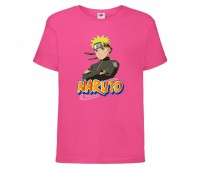 Футболка детская Наруто 035 (Naruto) розовая (NAR pnc 035) 152 см
