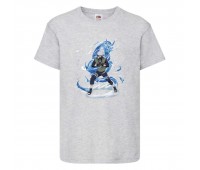 Футболка детская Наруто 057 (Naruto) серая (NAR gry 057) 128 см