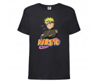 Футболка детская Наруто 035 (Naruto) черная (NAR blc 035) 128 см