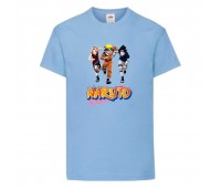 Футболка детская Наруто 041 (Naruto) светлоголубая (NAR llbl 041) 140 см
