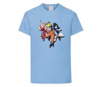 Футболка детская Наруто 049 (Naruto) светлоголубая (NAR llbl 049) 140 см