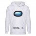 Худи детская Амонг ас 001 (Among us) серая (AMU gry 001) 152 см