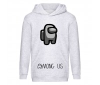 Худи детская Амонг ас 008 (Among us) серая (AMU gry 008) 116 см