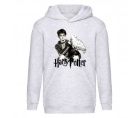 Худи детская  Гарри Поттер 001 (Harry Potter) серая (HPO gry 001) 116 см