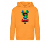 Худи детская  Бравл Старс Лион (Brawl Stars Lion) оранжевая (BST orn 003) 140 см