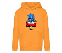 Худи детская  Бравл Старс Оборотень (Brawl Stars Werwolf) оранжевая (BST orn 004) 140 см
