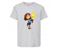 Футболка детская Андертейл 001 (Undertale) серая (UNTA gr 001) 116 см