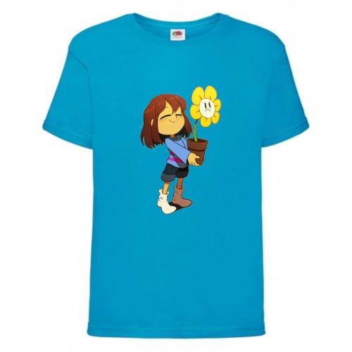 Футболка детская Андертейл 001 (Undertale) синяя (UNTA blu 001) 116 см Футболка детская Андертейл 001 (Undertale) синяя (UNTA blu 001) 116 см